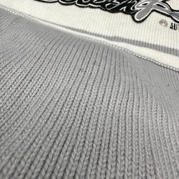 Vintage Southpole Sweater Spell Out Logo 1990s Black Gray Medium Korea Retro Y2K - Picture 7 of 9